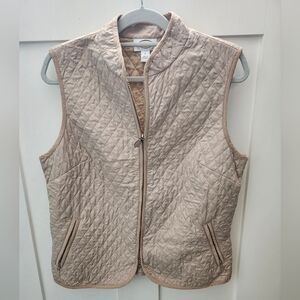 Talbots Quilted Beige Vest for Women